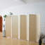 Natural Bamboo Folding Room Divider and Privacy Screen for Home and Office