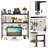 Computer Desktop Bookcase 2 Layers 37.5 Inch With Adjustable Shelf Display Rack Black