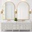 Miroir décoratif de salle de bain / meuble-lavabo mural en métal doré l 24 po x H 36 po Miroir décoratif mural pour salle de bain-838211557