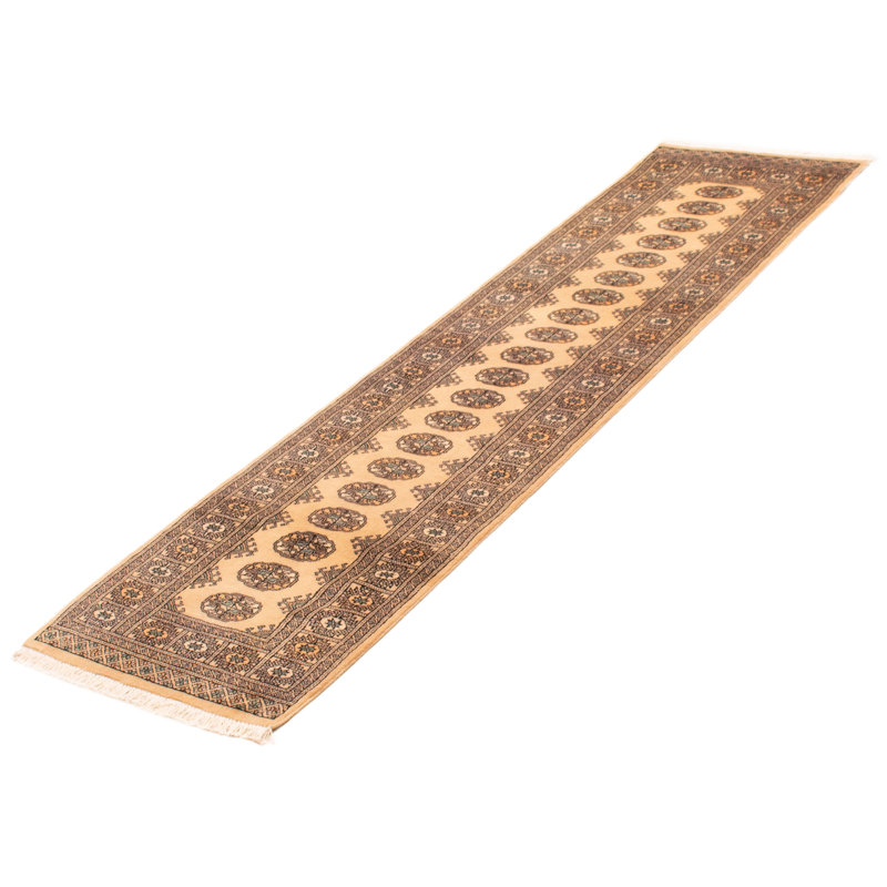 Tapis unique en laine noué à la main Bokhara Peshawar de 2 pi 6 po x 10 pi 0 po