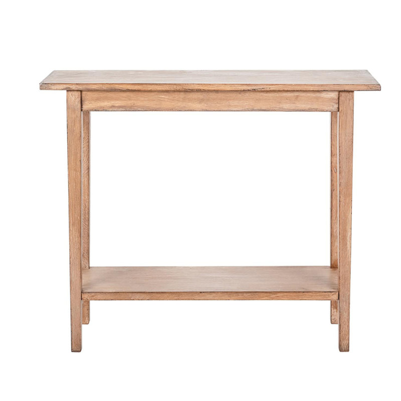 Console Duro avec tablette ouverte, bois récupéré, Brun naturel antique