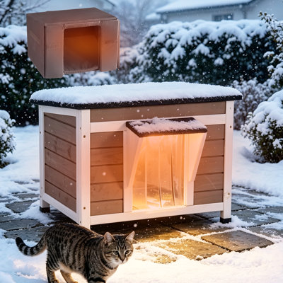 Abri pour chat isolé pour chat extérieur