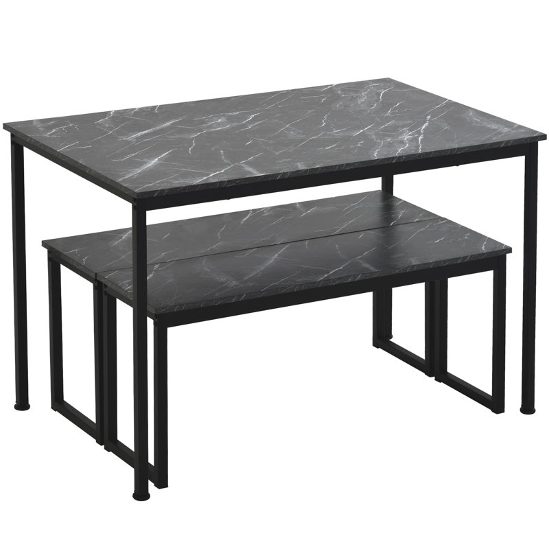 Belen 4 - Person Dining Set, Black, Black, Black