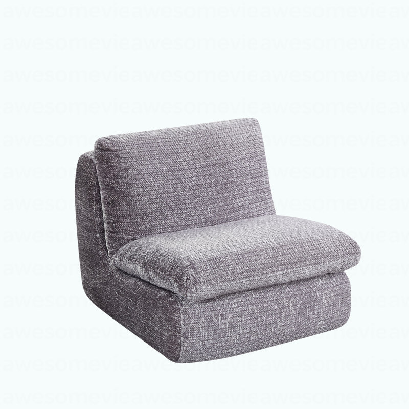 Fauteuil à compression double, Velours côtelé noir