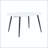 Round Extendable MDF Dining Table with Black Metal Legs