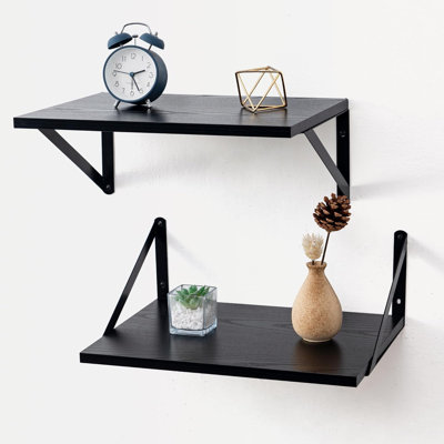 2 Piece Wood Floating Shelf
