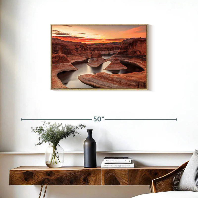 Lac Powell, Cadre flottant en bois naturel, 31 po x 21 po