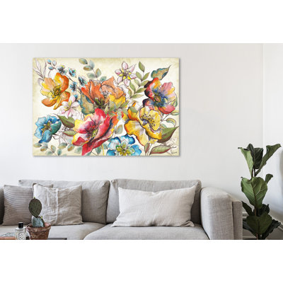 «Floral Garden Sketch III» par Tre Sorelle Studios, reproduction sur toile