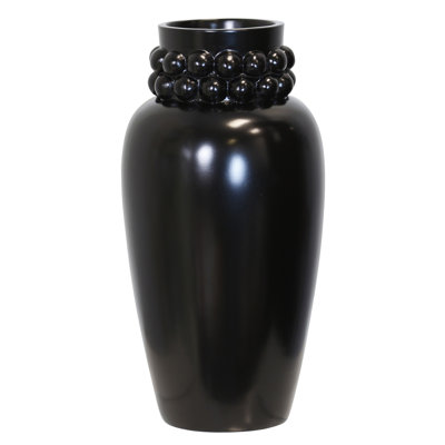 Dann Foley Lifestyle - Vase Apollo - l 8 po x P 8 po x H 16 po - noir semi-lustré