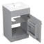 Meuble-lavabo gris 20 po avec lavabo et armoire de rangement, tablette réglable | Idée de cadeau