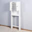 Étagère de salle de bain pour salle de bain - Élégante tablette ajustable, blanche, unité de rangement 23,39 x 7,77 x 68,34