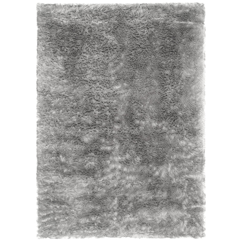 Tapis gris fait à la main Contrella, Rectangle 6 pi x 9 pi