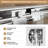 Aluminum Frame Material Double Sliding Opening Shower Door  - 1/4" (6Mm) Clear Tempered Glass With Explosion-Proof Film, Dual Stainless Steel Handles-124402474