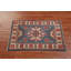 Tapis décoratif oriental fait à la main bleu Kazak 2x3