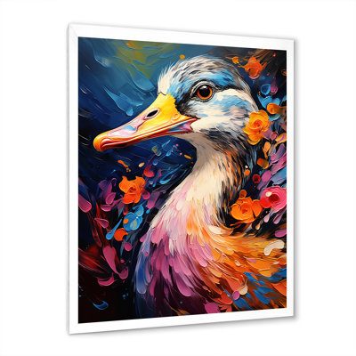 «Blue Duck Portrait II - Duck Animal», art mural