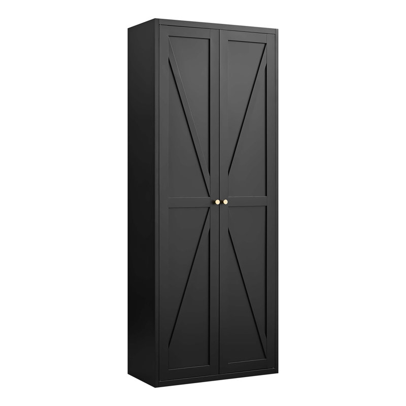 Armoire de rangement en métal à 2 portes, armoire de cuisine avec tablettes réglables, grand armoire en acier pour la cuisine