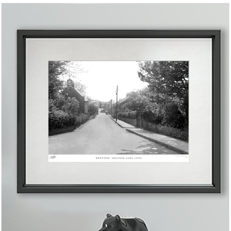 Brotton, Skelton Lane C1953 - Single Picture Frame Print on Wood, 45cm H x 60cm W x 2.3cm D