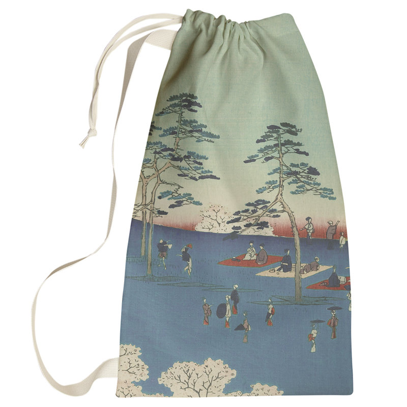 Macintyre Fabric Laundry Bag with Handles, Small ( 64" H x 20" W x 1.5" D), Blue