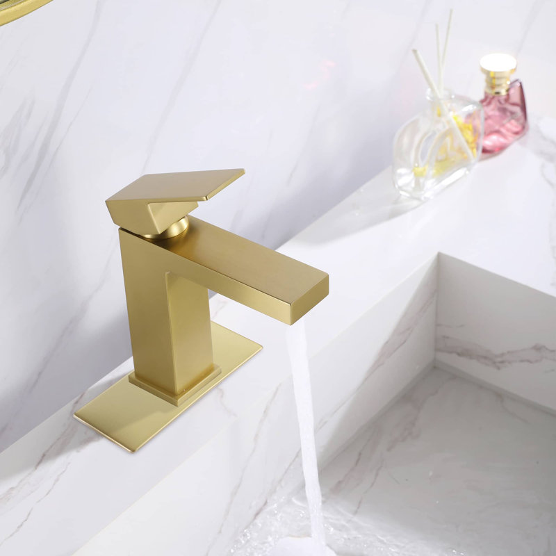 Single-Hole Single-handle Bathroom Faucet, Brushed Gold