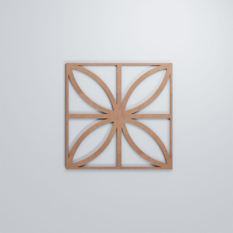 Panneaux muraux décoratifs en bois Swansea, Chêne rouge, H 11 3/8 po x l 11 3/8 po x P 3/8 po