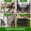 Chaise pliante simple rembourrée en plastique noir-1126831126