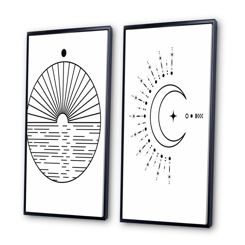 Retro Abstract Minimal Colorful Esoteric Design I " Retro Abstract Minimal Colorful Esoteric Design I " 2 - Pieces