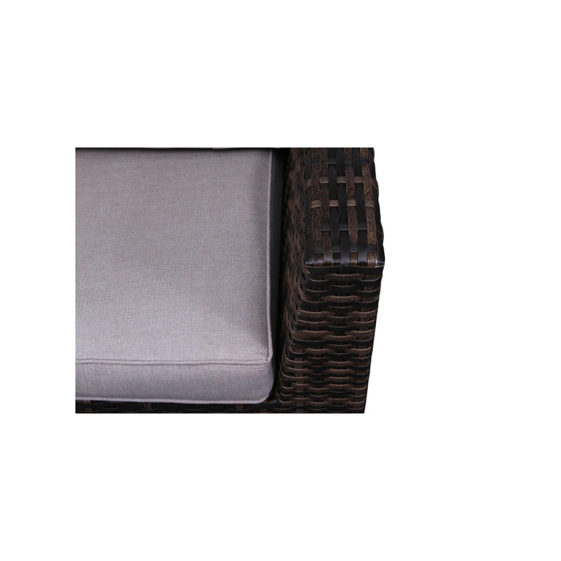 Canapé modulaire en osier PEHD tissé à la main l 122 po x P 66 po x L 26 po LSI