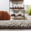 Tapis gris tissé à plat à la main Delane-30035669