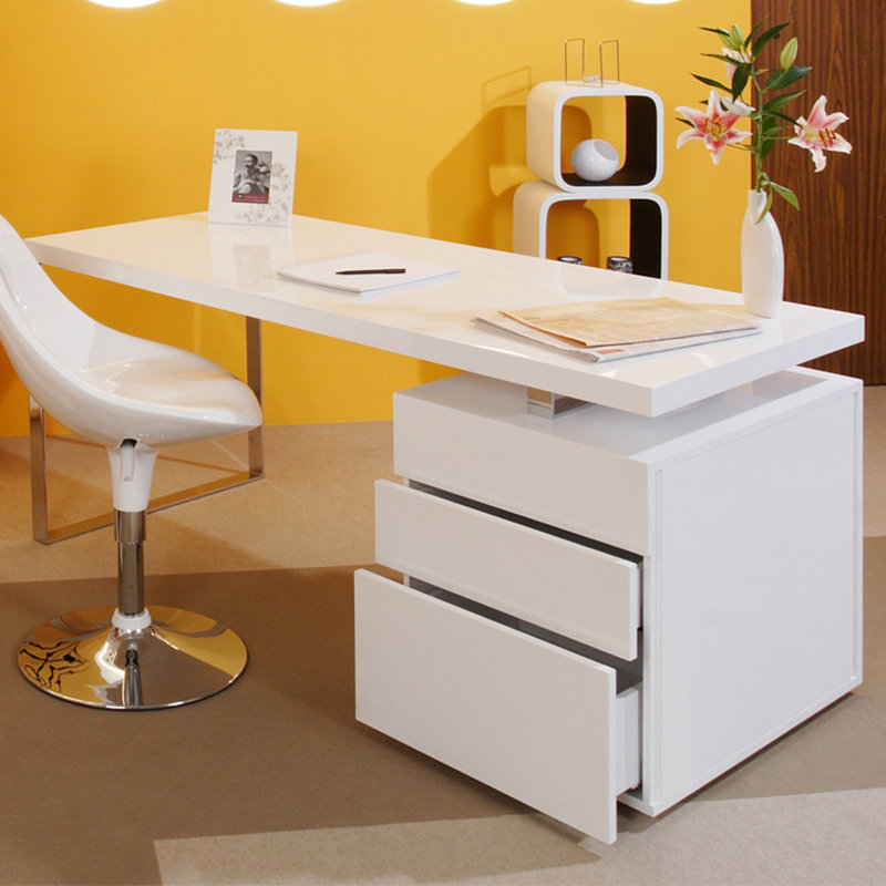 Asleigh Metal Base Writing Desk, 76cm H x 160cm W x 70cm D