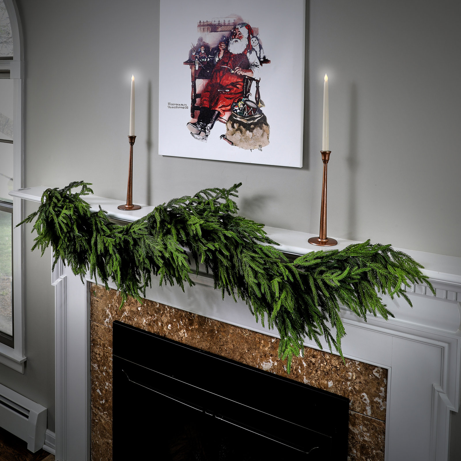 72x16" Natural Touch Norfolk Pine Garland