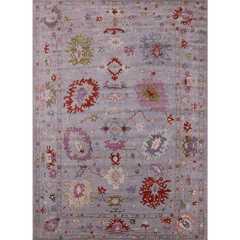 Tapis oriental mauve / rouge / vert Rowdy, Rectangle 5 pi x 7 pi