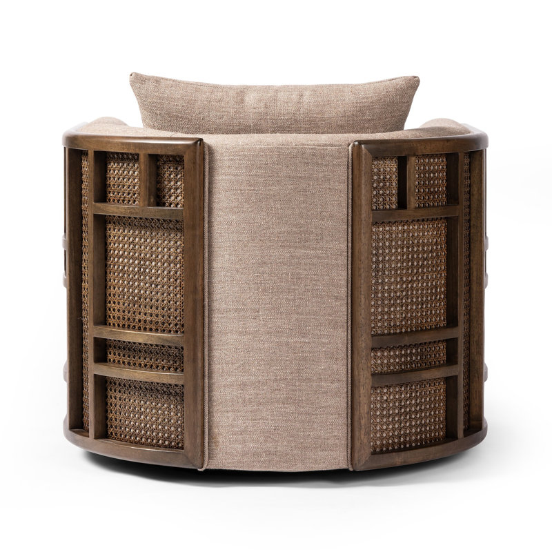 June Swivel Armchair, Alcala Fawn Polyester Blend