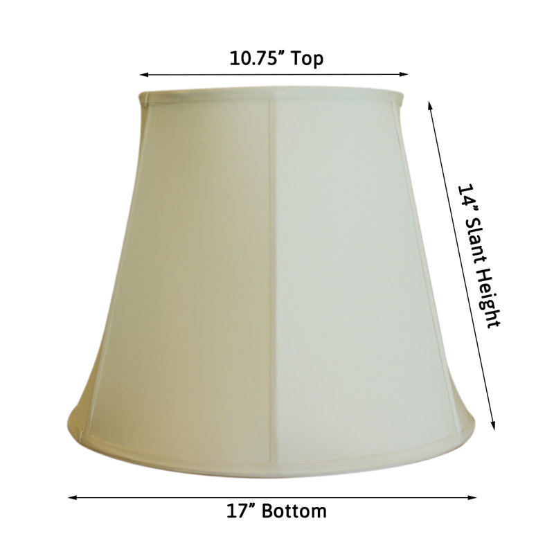 Beige Linen Bell Empire Lamp Shade with Brass Fitter