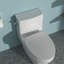 Toilette en céramique une pièce - aspect moderne, chasse d'eau à siphon, siège, haute teneur en porcelaine, faible absorption d'eau, couvercle blanc, couleur