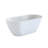 55" Acrylic Freestanding Bathtub, Oval Deep Soaking Bathtub With Center Pop-Up Drain & Integrated Overflow Contemporary Stand Alone Bath Tub For Bathroom Spa Or Home Upgrade, Glossy White
