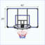 Panier de basketball mural, dossier incassable 45 x 29 pouces, cercle pliable, cercle durable et filet résistant aux intempéries pour une utilisation intérieure et extérieure