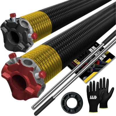 Garage Door Torsion Springs with 1" Bushing, Gloves and Bars  (250x 1.75 x 38)