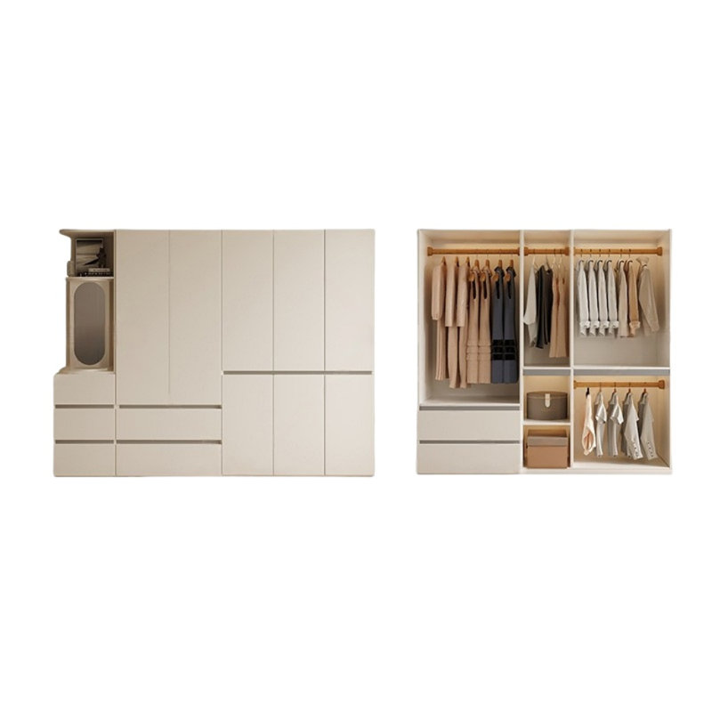 Garde-robe blanche simple et moderne