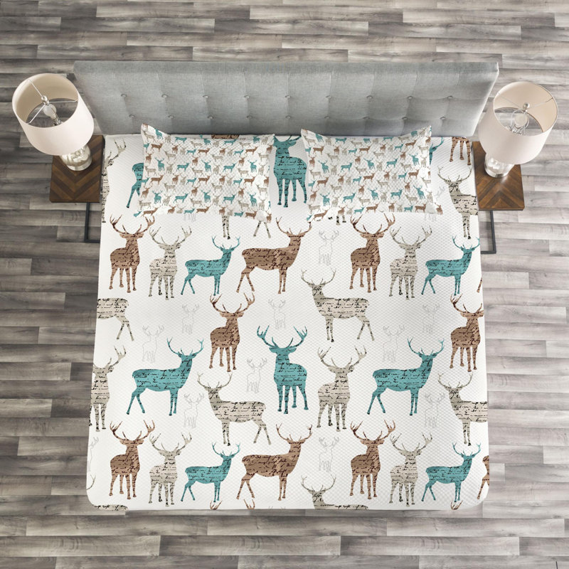 Rustic Polyester Coverlet, King Coverlet + 2 Shams