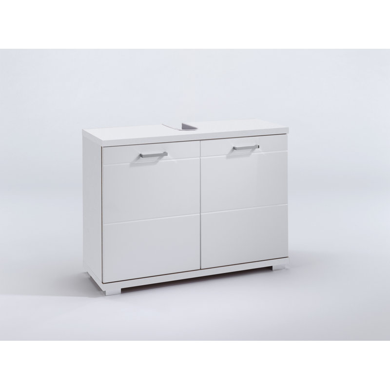 Evonda Freestanding Bathroom Storage Cabinet, White