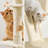 81.1" Cat Tree with 13 Scratching Posts, Multi-Level Plush Cat Condo-1861299249