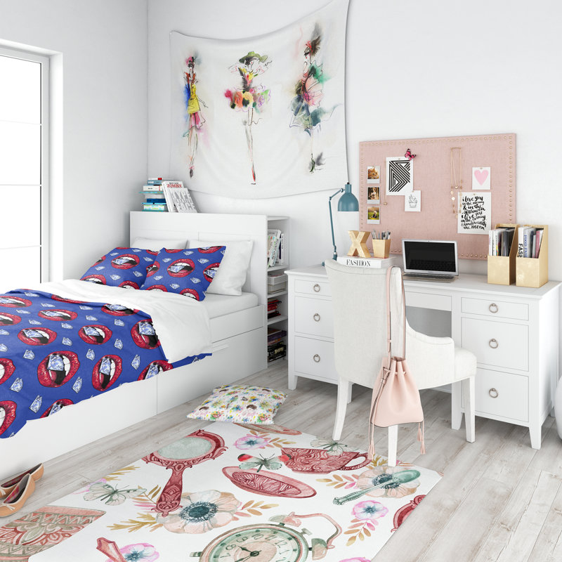 Ensemble de housse de couette modern adolescent, Housse de couette très grand + 2 taies décoratives