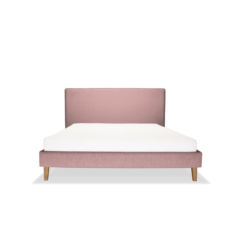 Upholstered Bed, Pink, 200 x 200 cm