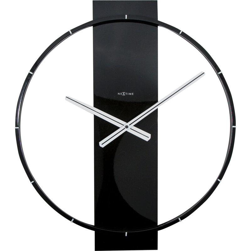 Nextime Carl Wall Clock Black, Black