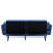 Blue Fabric & With Pocket Coil Seat, Tight Back Seat Cushion, 61" Width, 25" Armrest Height, 300Lbs Weight Convertible To Bed, Coil, Wooden Frame, Metal Legs, 81" Product Width