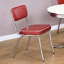 Chaises d'appoint rembourrées rouges de 2 - structure décorée, siège en mousse, structure de chaise décorative 2 pièces pour salle à manger, rembourrage, moderne