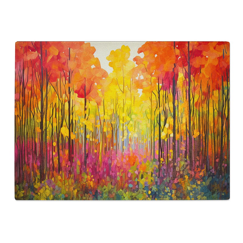 Forest Colour Field No.4  Glass Chopping Board