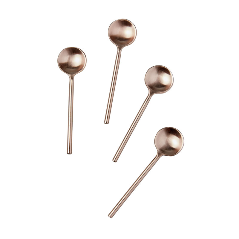 Rosé Thin Mini Spoons, Set of 4