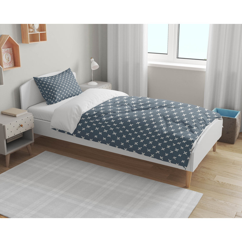 Ensemble d'édredon léger Criss Cross, Bleu