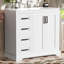 Meuble-lavabo moderne de 36 po avec lavabo en céramique, porte à fermeture en douceur, tablette réglable et 3 tiroirs, rangement spacieux, conception élégante pour les salles de bain de taille moyenne à petite